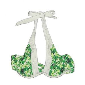 VENUS Bikini Top Green Underwire Swim Size 34C Halter Pool